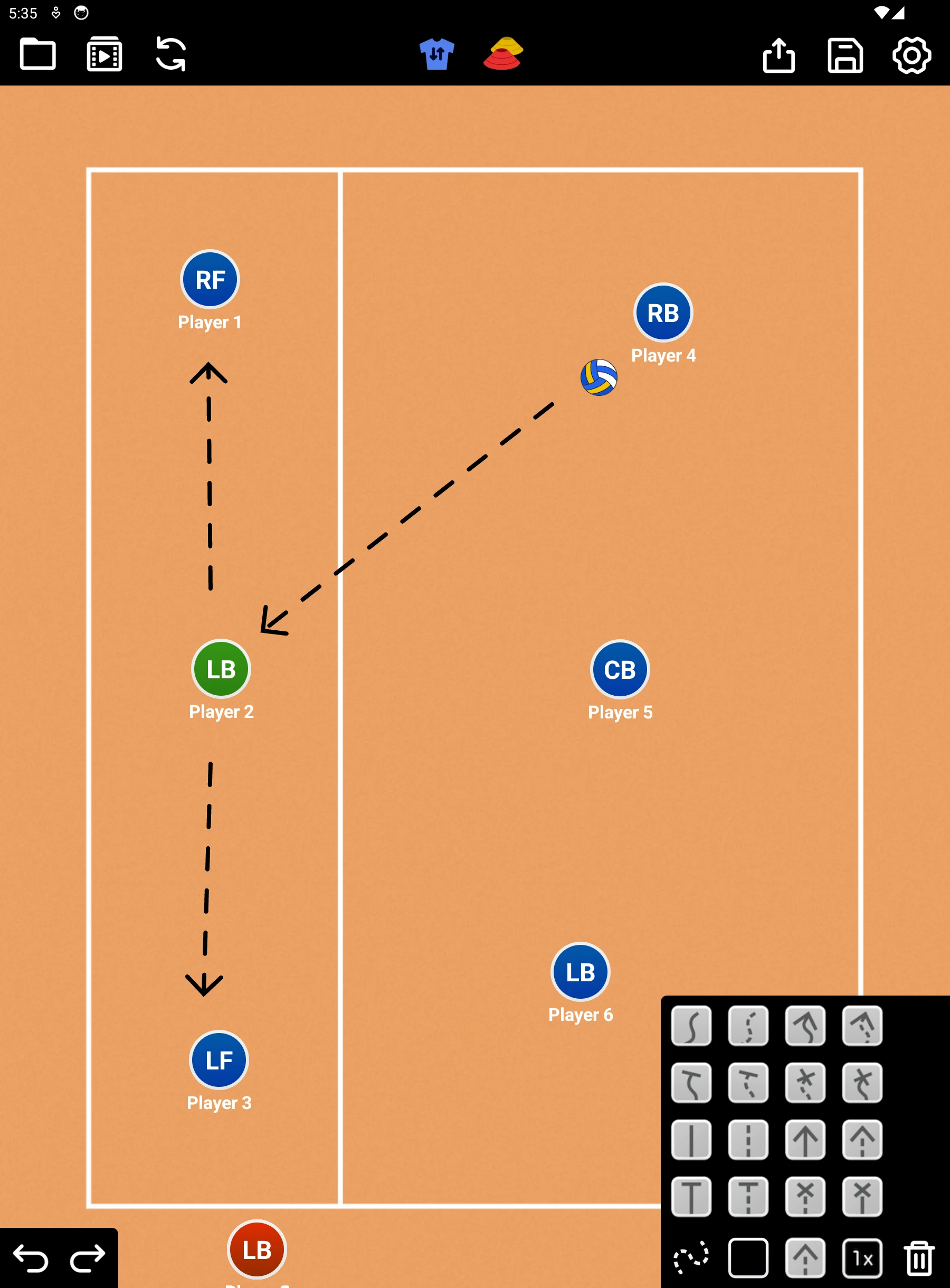Coach Tactic Board: Volley screenshot